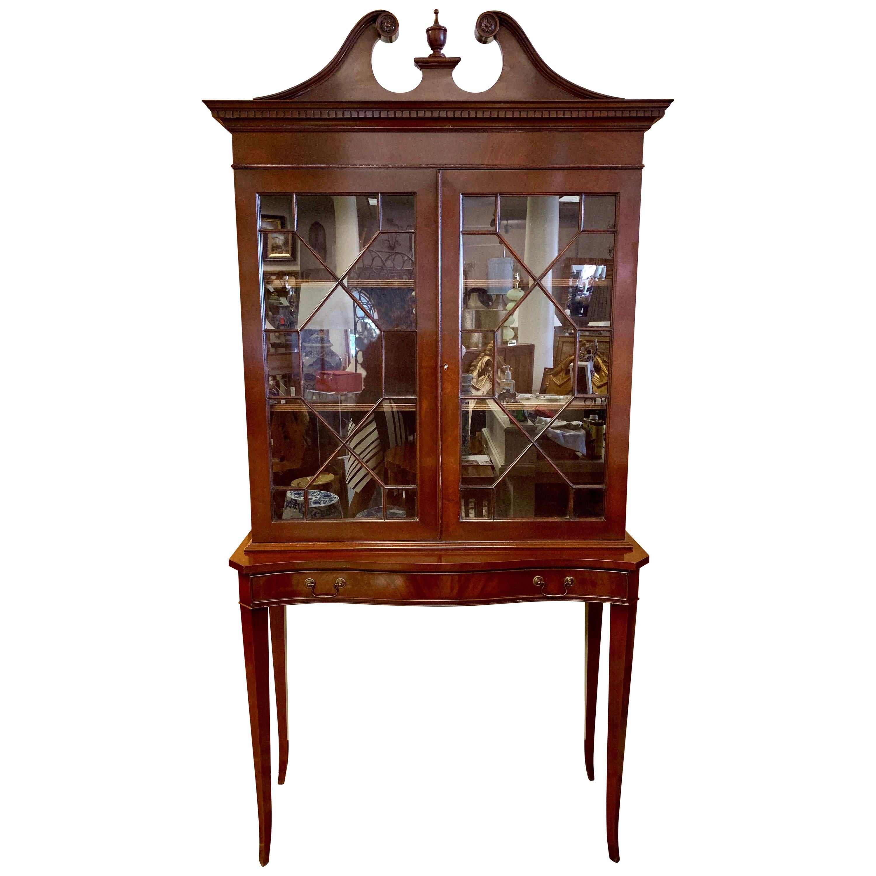 Mahogany and Glass Display Case For Sale at 1stDibs