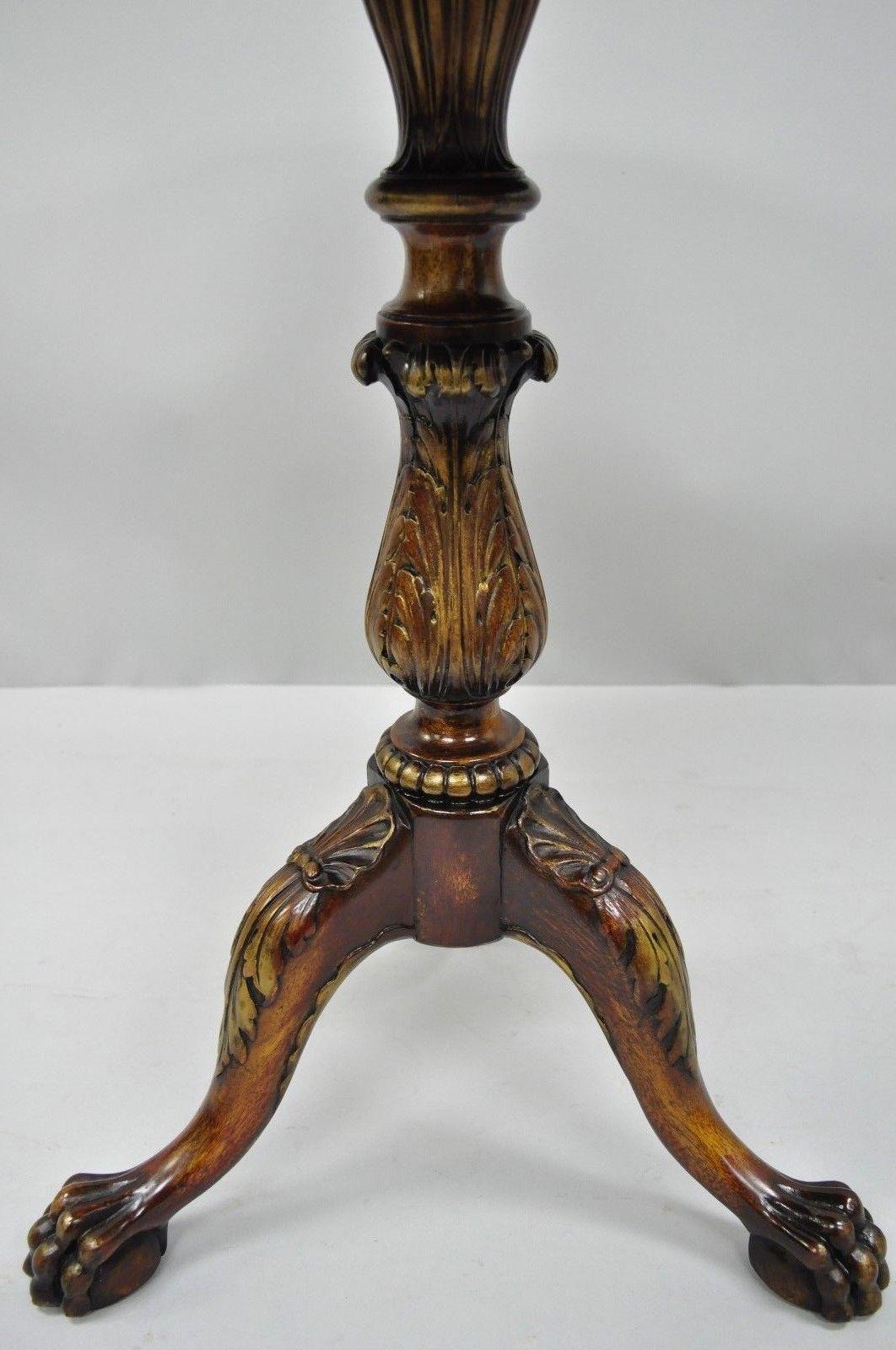 20th Century Mahogany Chippendale Style Pie Crust Tilt-Top Tea Table Ball and Claw Feet For Sale