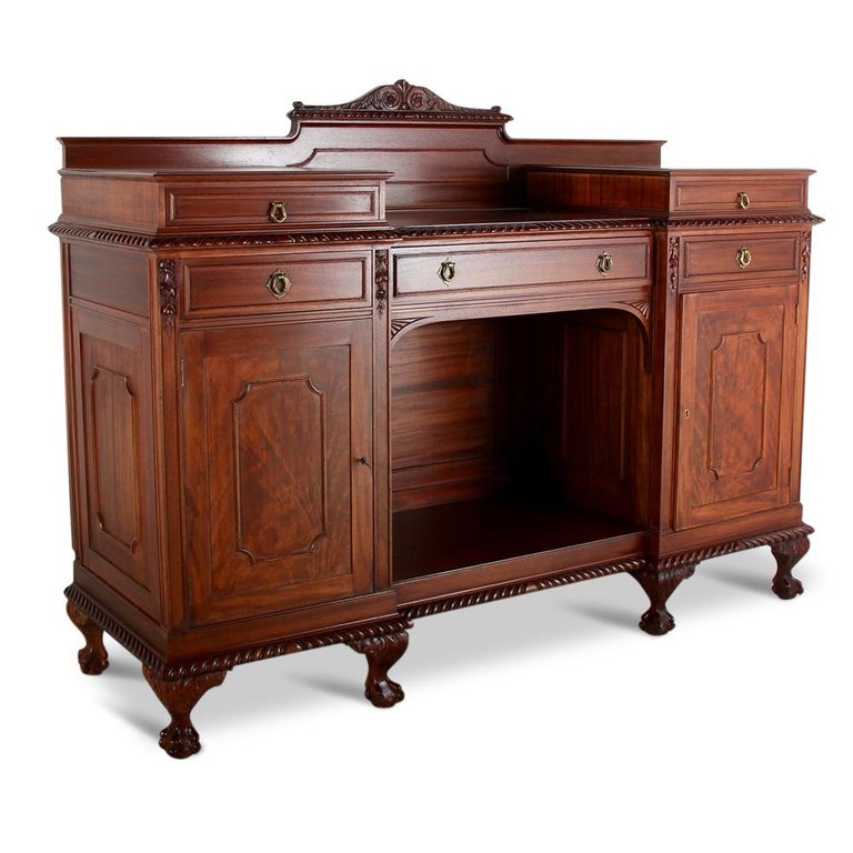 Mahogany Chippendale Style Sideboard Buffet at 1stDibs