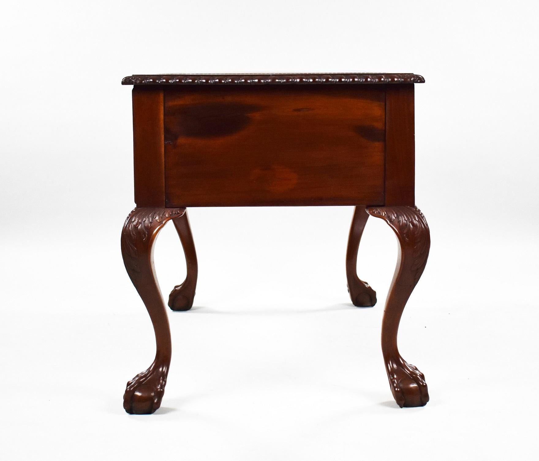 Mahogany Chippendale Style Writing Desk For Sale 8