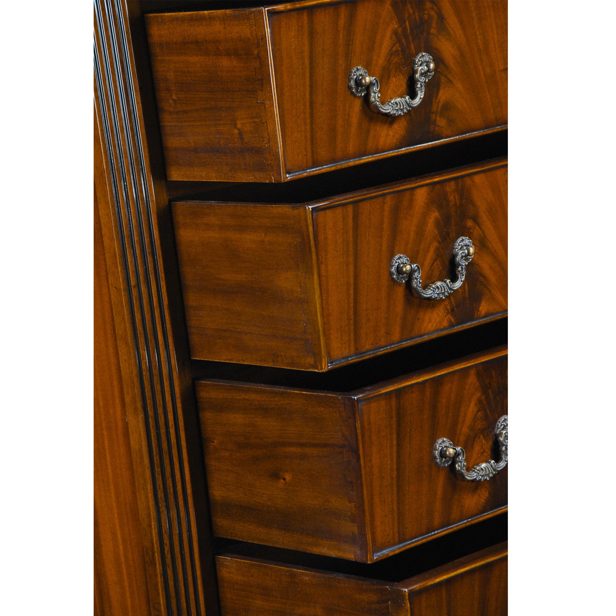 Mahogany Chippendale Tall Chest In New Condition For Sale In Annville, PA
