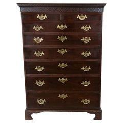 Antique Mahogany Chippendale Tall Chest