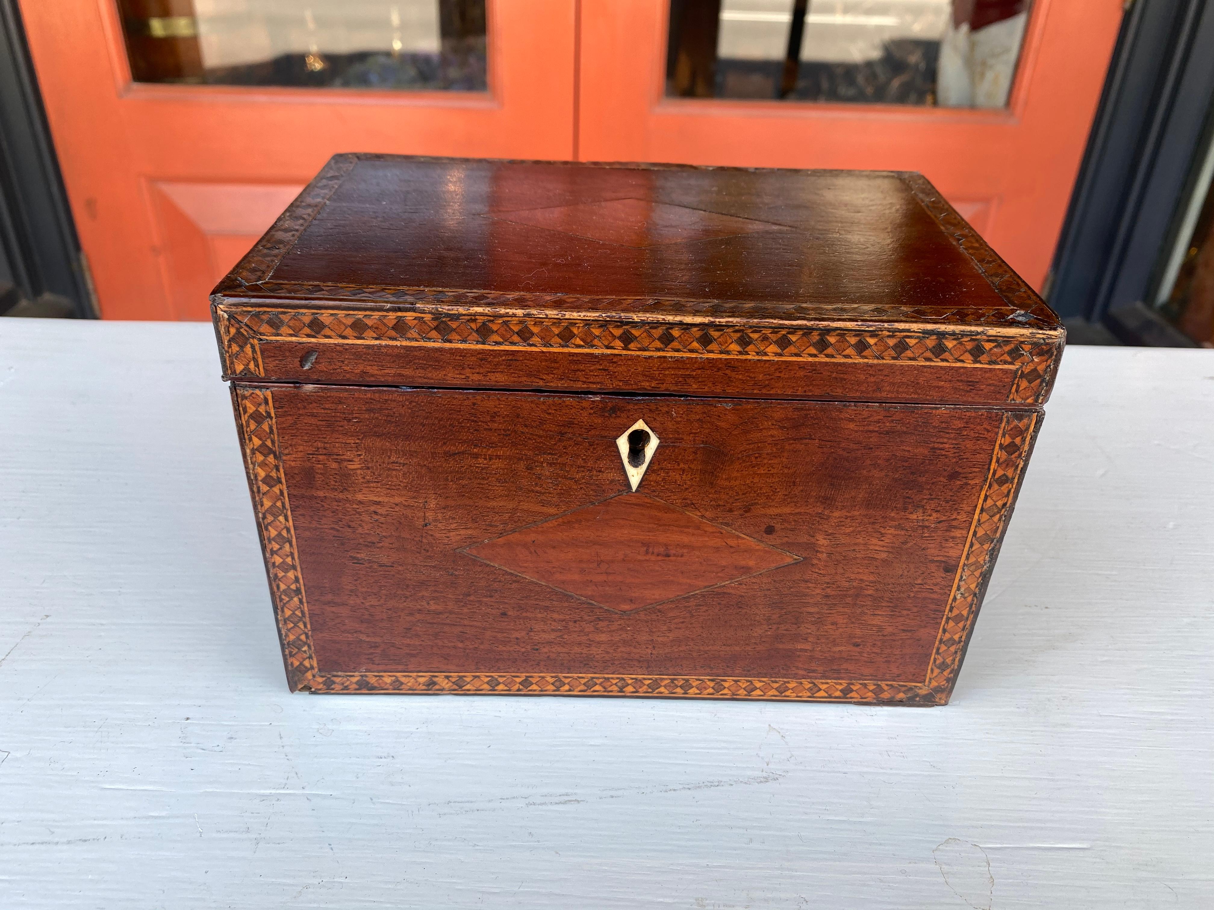 Late 18th Century Mahogany Chippendale Tea Caddy