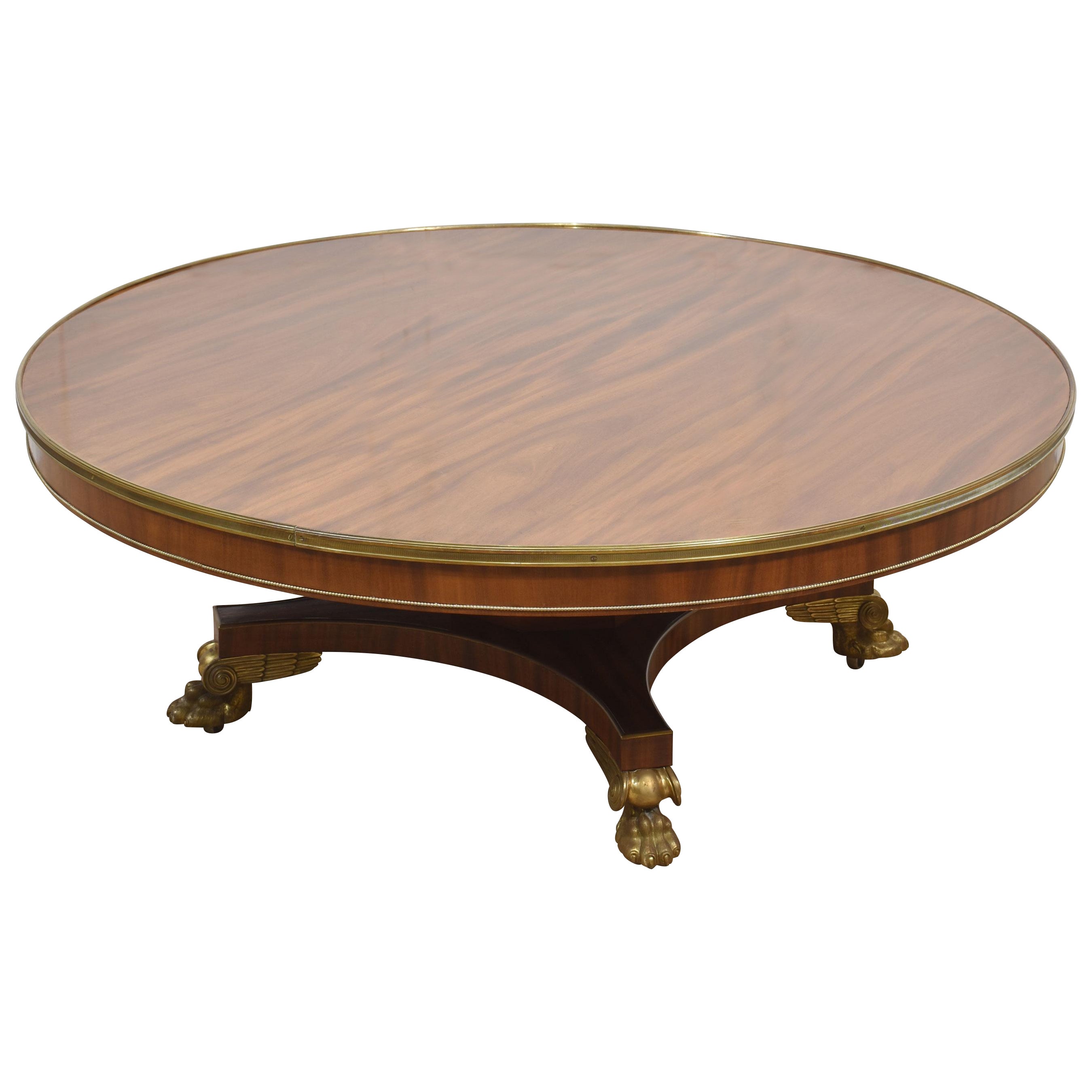 Mahogany circular coffee table