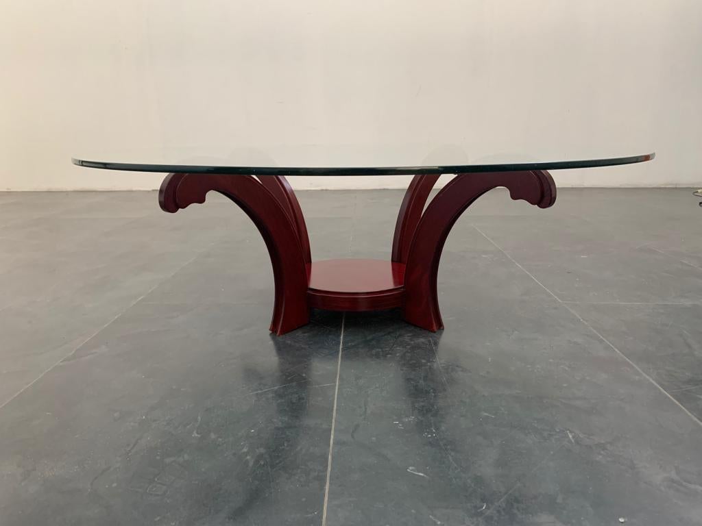 Mahogany Circular Coffee Table, 1970s For Sale 3