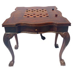 Mahogany Claw Foot Conversion Game Table by Maitland Smith