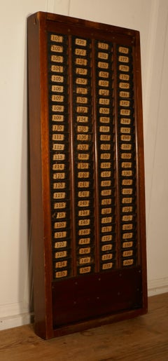 Mahogany Clocking in Time Card Rack
