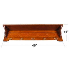 Mahogany Coat Rack Shelf