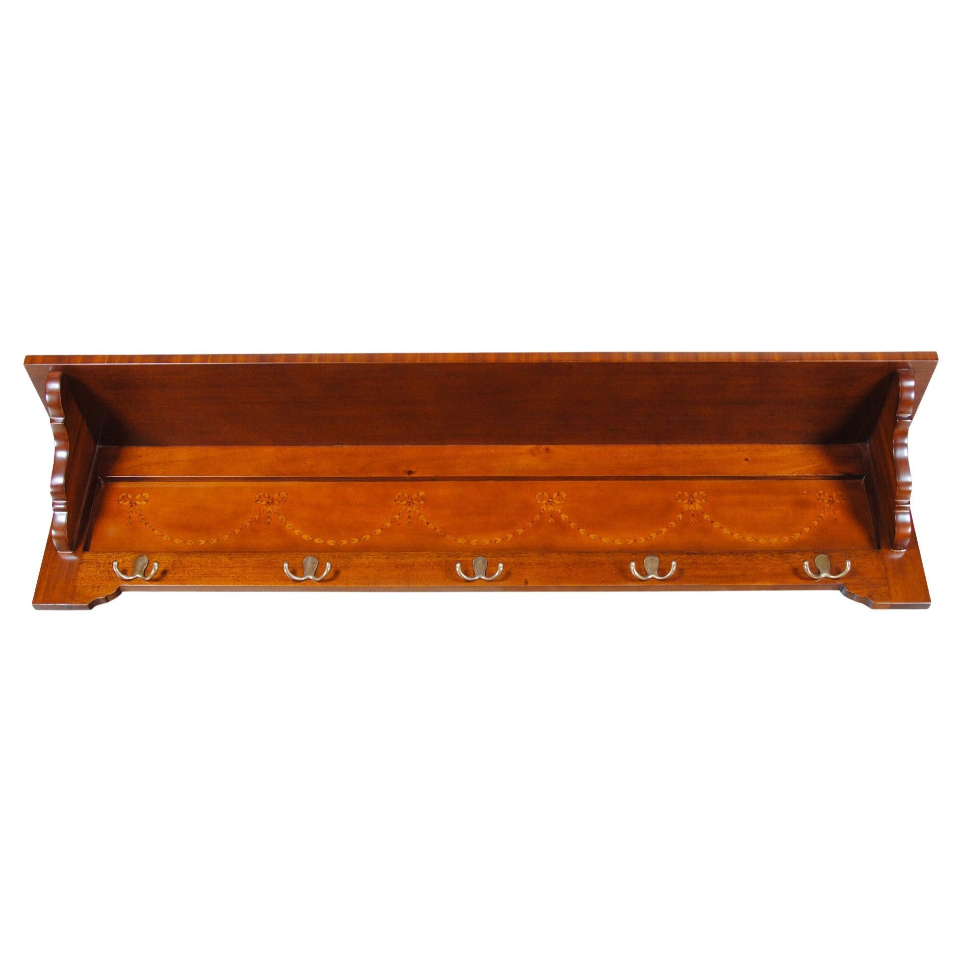 Mahogany Coat Rack Shelf