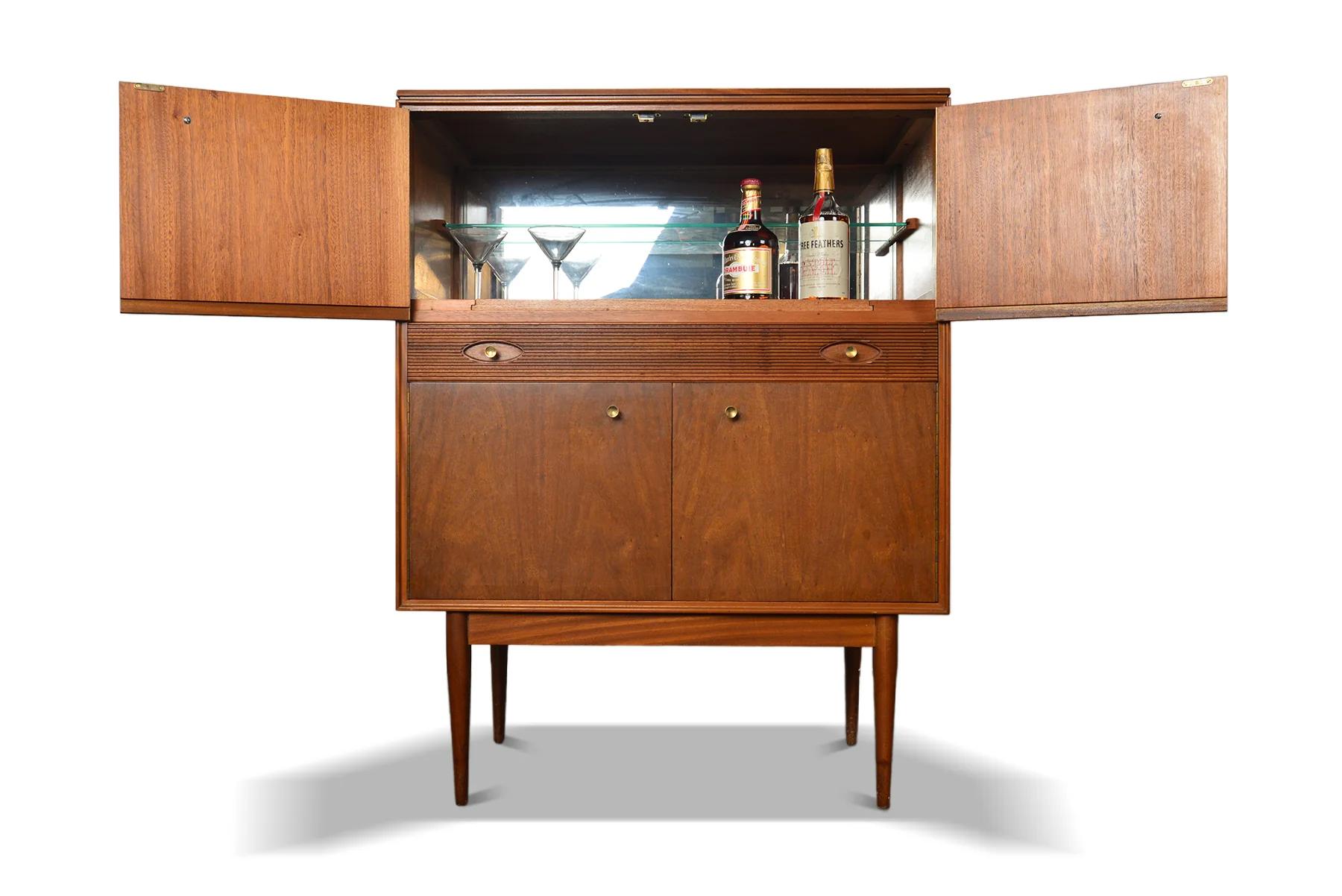 English Mahogany Cocktail Bar By Robert Heritage For Sale
