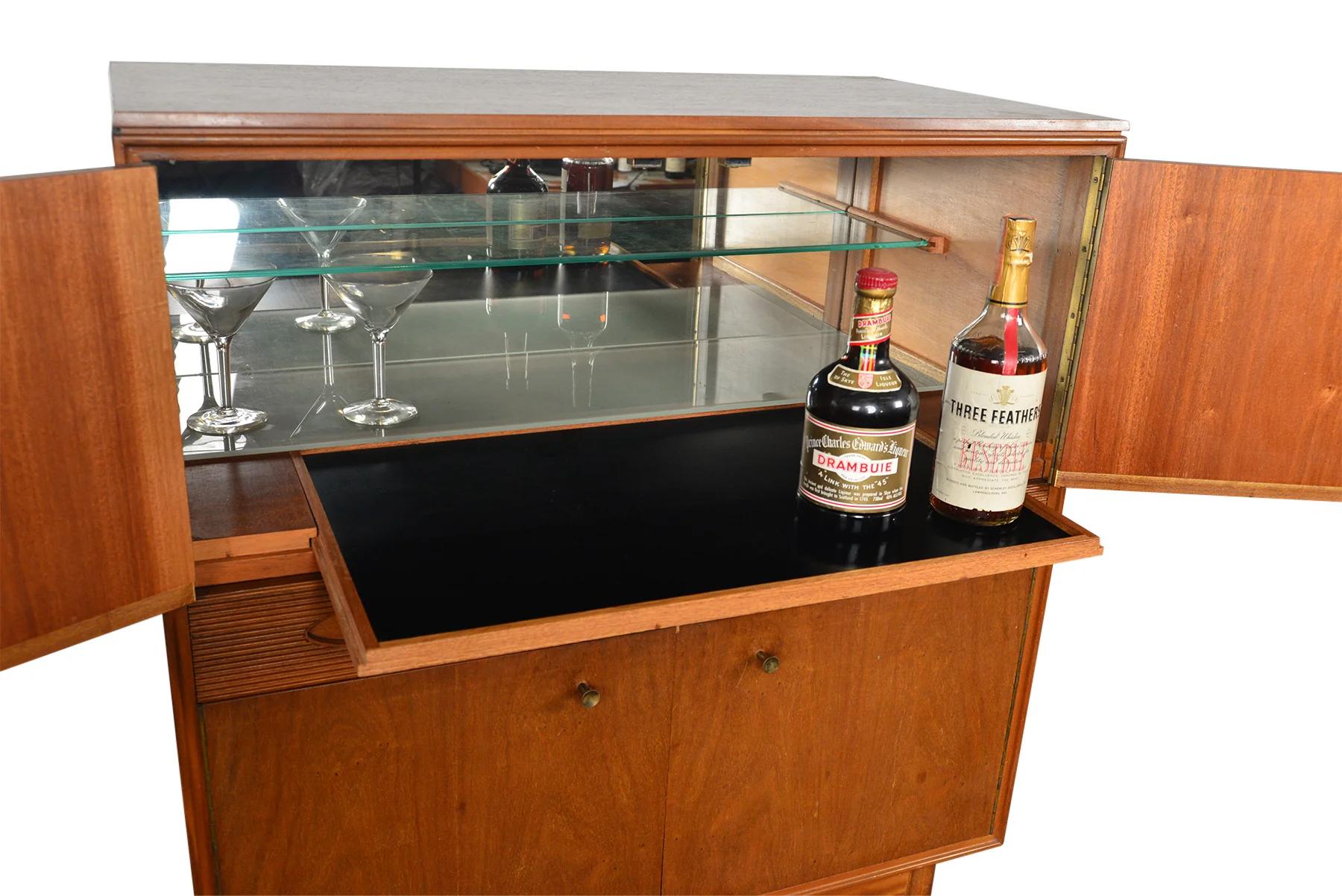 20th Century Mahogany Cocktail Bar By Robert Heritage For Sale