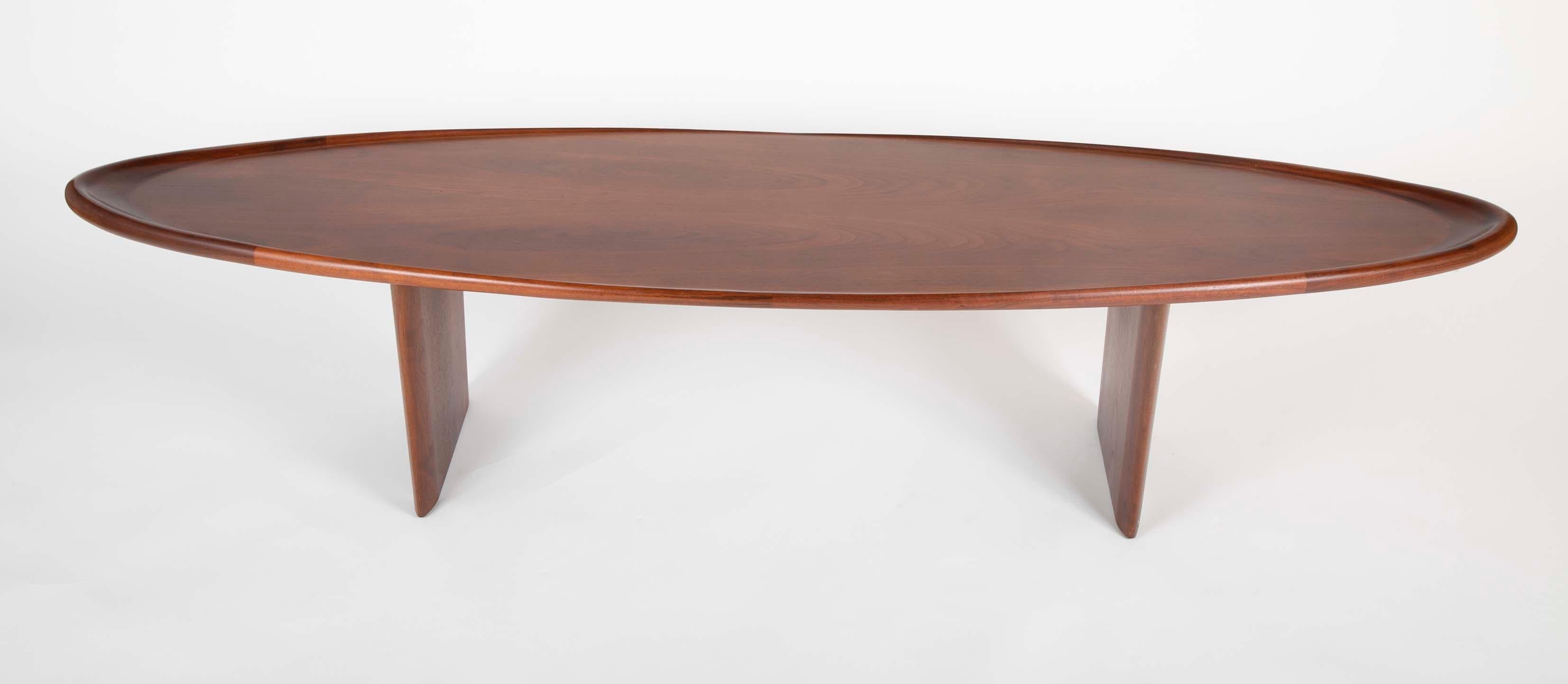 Mid-20th Century Walnut Coffee Table Designed by T.H. Robsjohn-Gibbings for Widdicomb For Sale