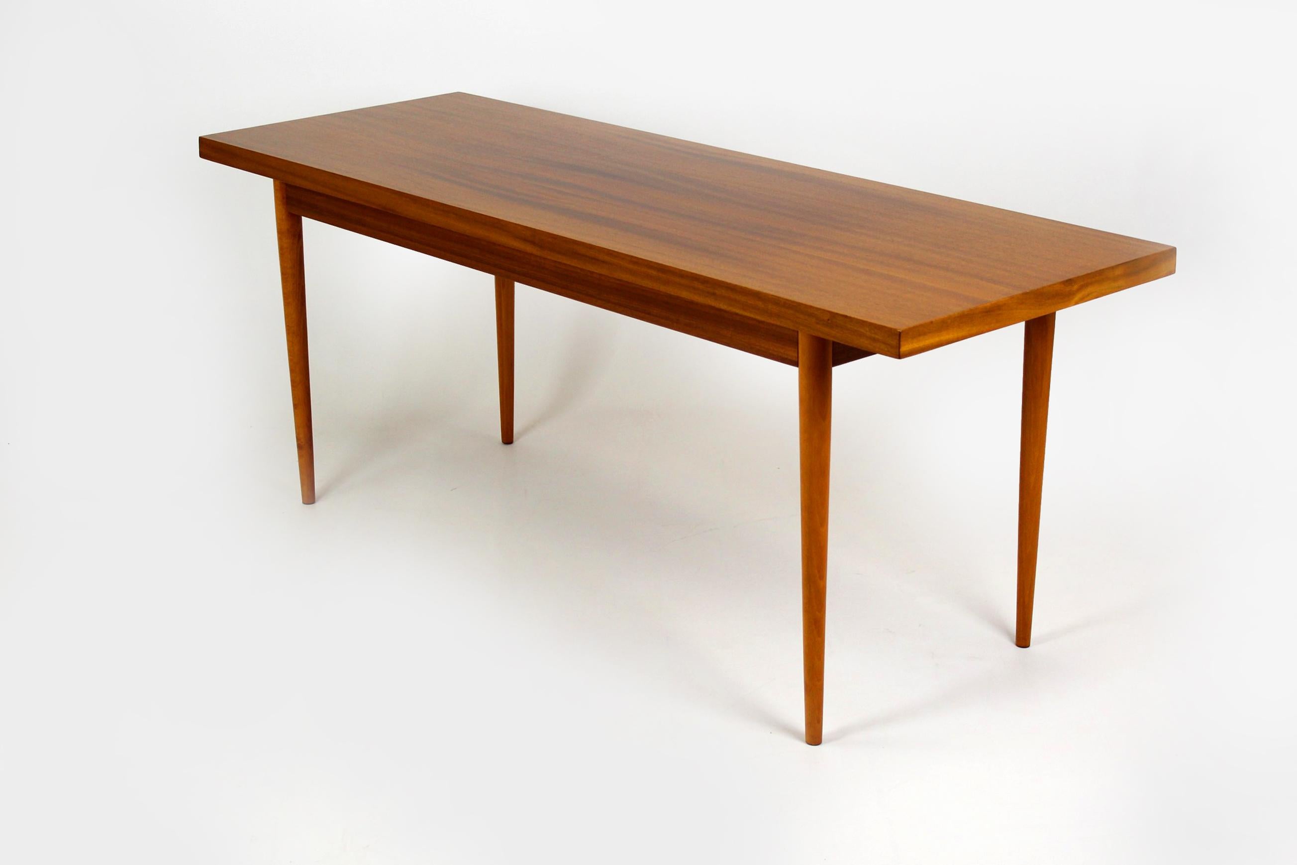 Wood Mahogany Coffee Table from UP Zavody, 1969 For Sale