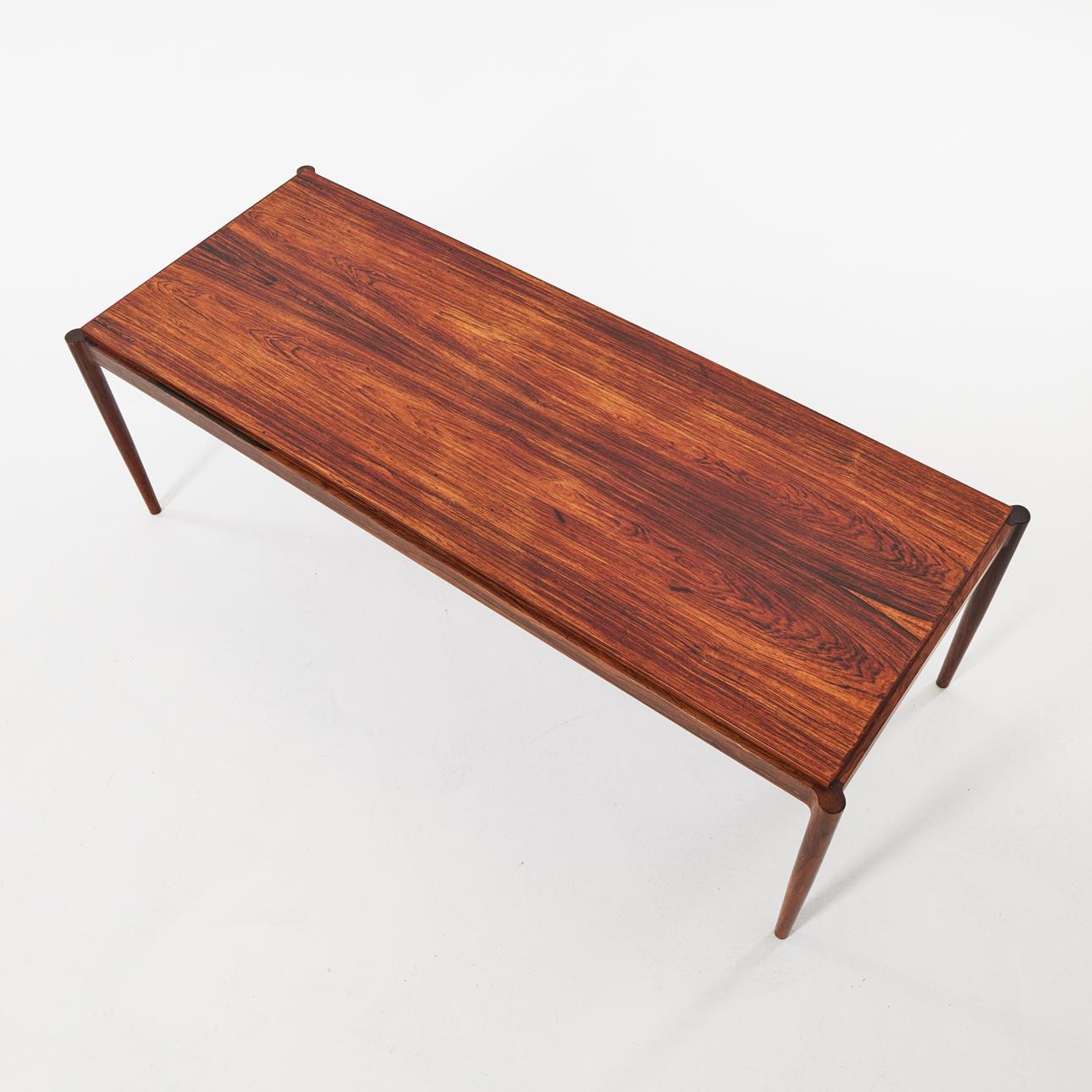 Danish Mahogany coffee table Ib Kofod Larsen, design 1960's For Sale