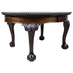 Antique Mahogany Coffee Table in the Chippendale Type, the Interwar Period