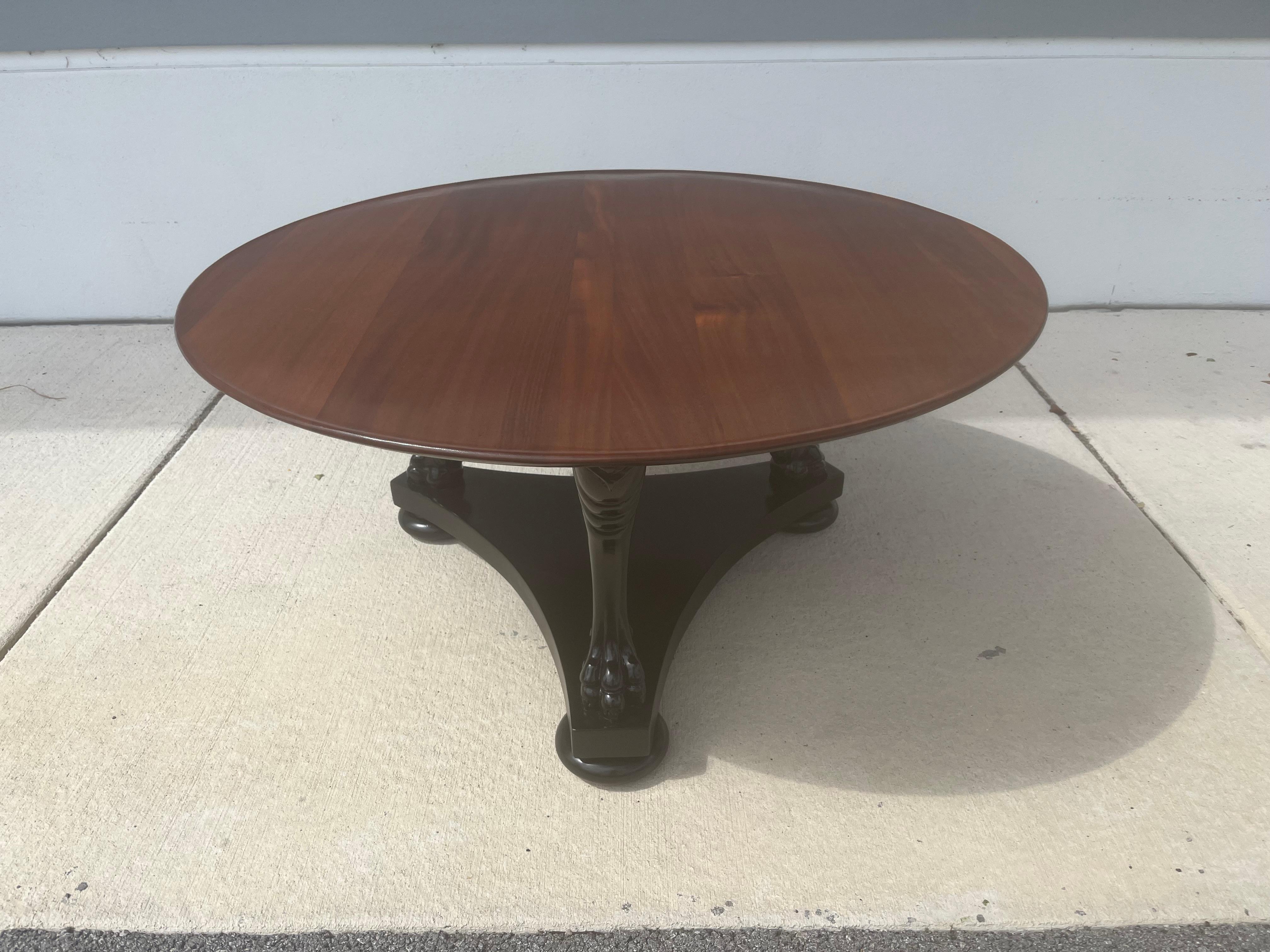 Mahogany Coffee Table, Lion's Paws, Black For Sale 5