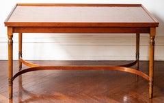 Mahogany Coffee Table with Fluted Legs