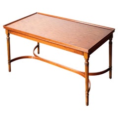 Mahogany Coffee Table with Fluted Legs