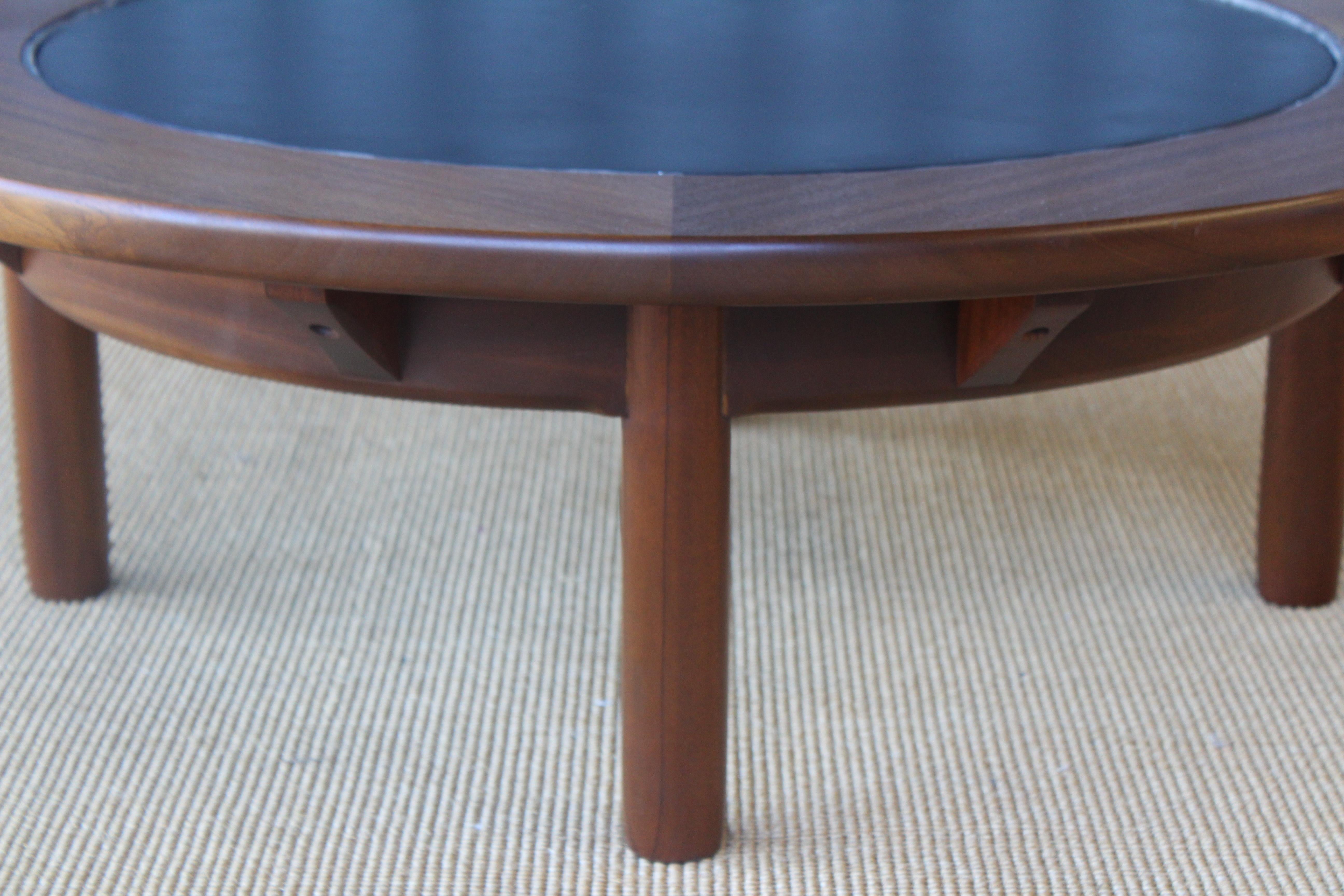 Mid-20th Century Mahogany Coffee Table with Slate Top