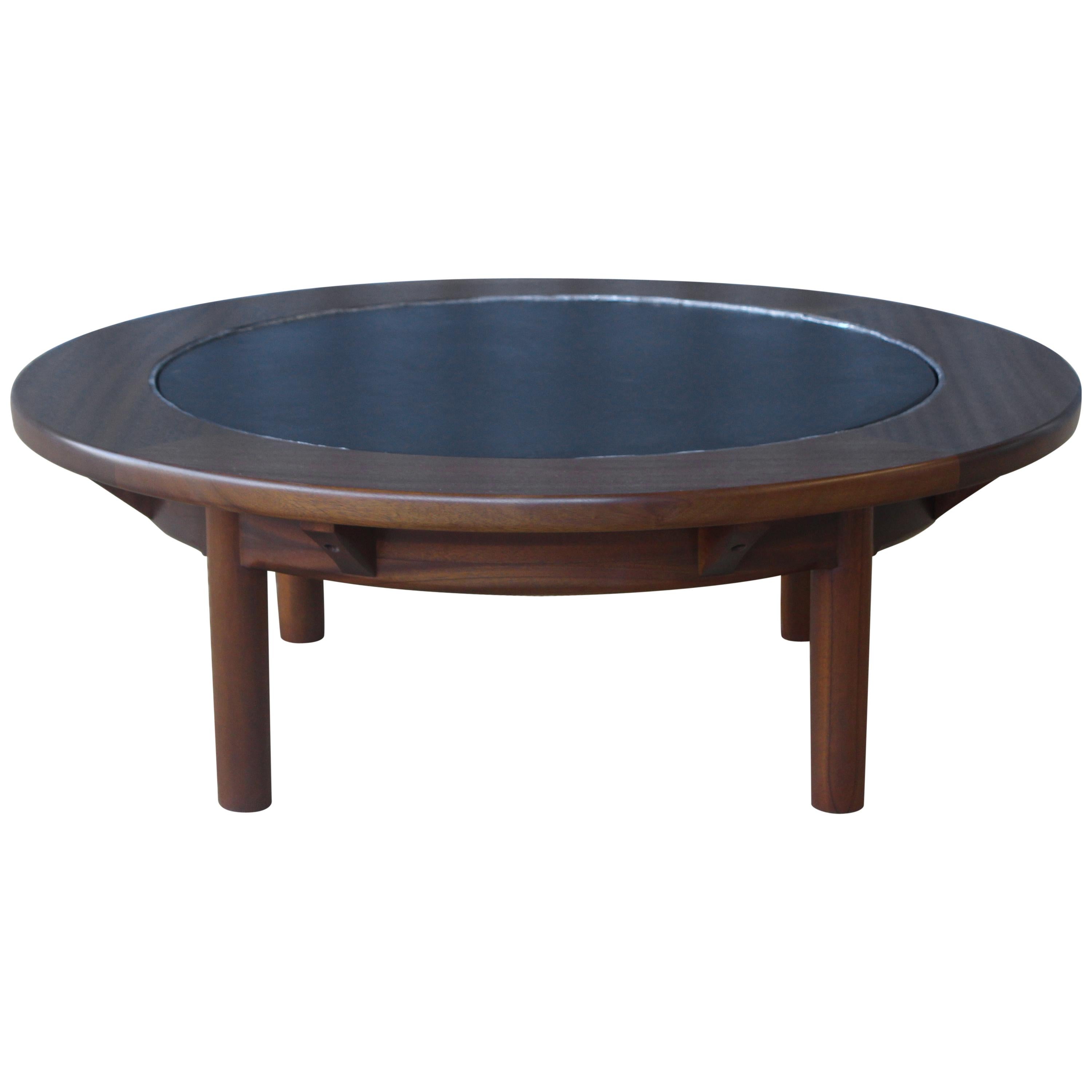 Mahogany Coffee Table with Slate Top