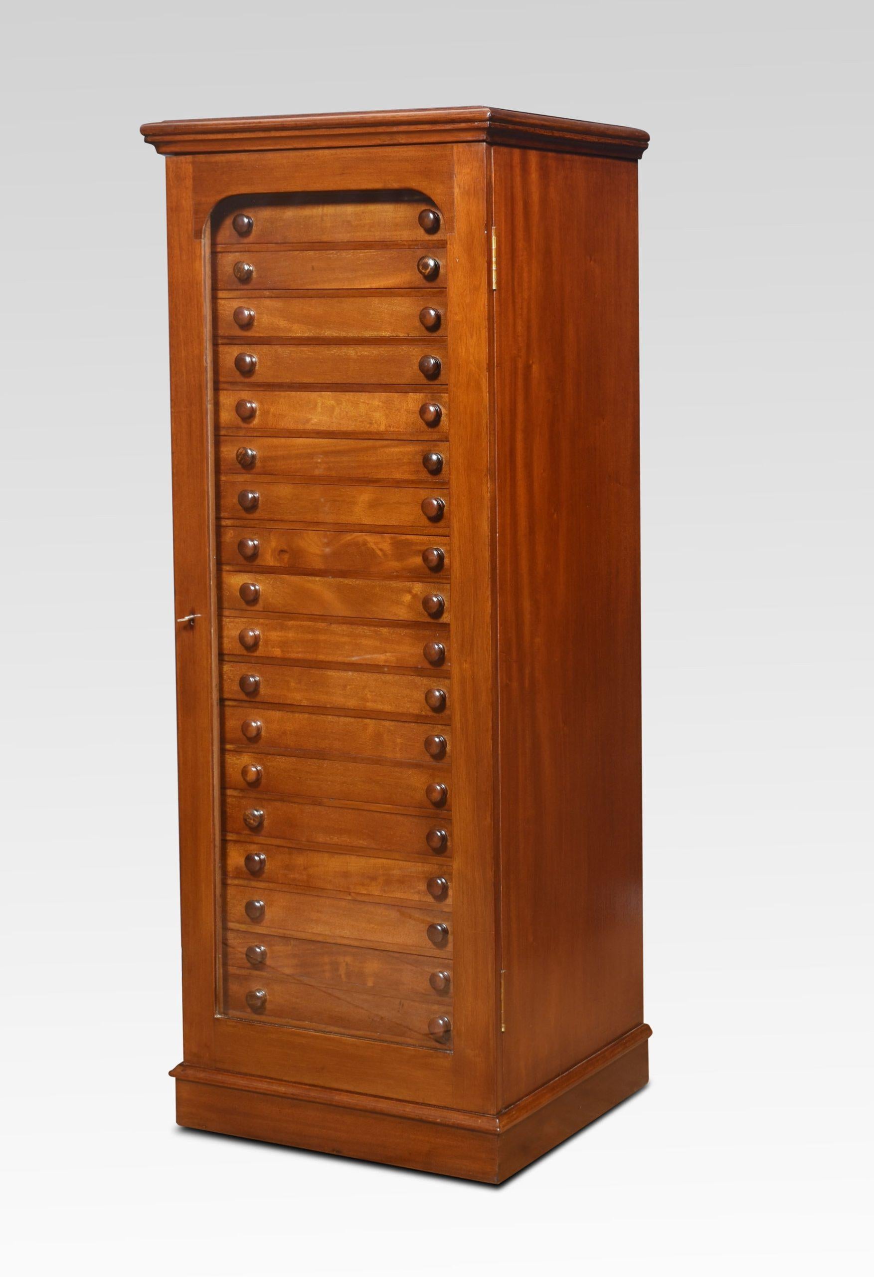 Mahogany collectors cabinet For Sale 4
