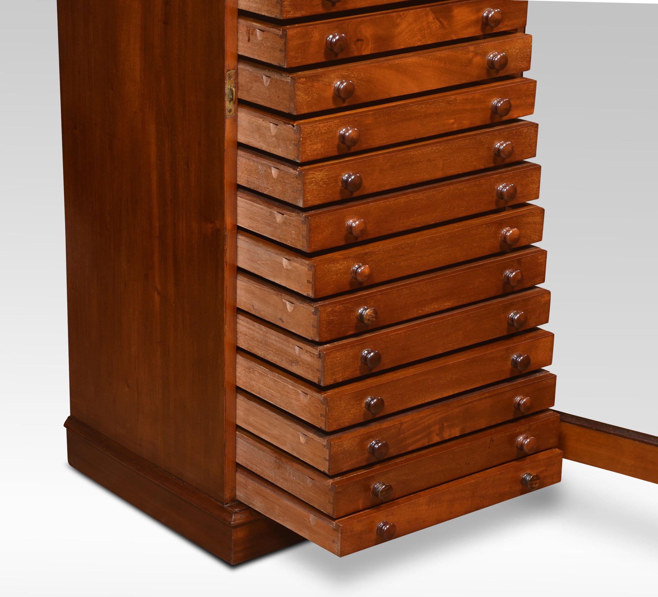 20th Century Mahogany collectors cabinet For Sale