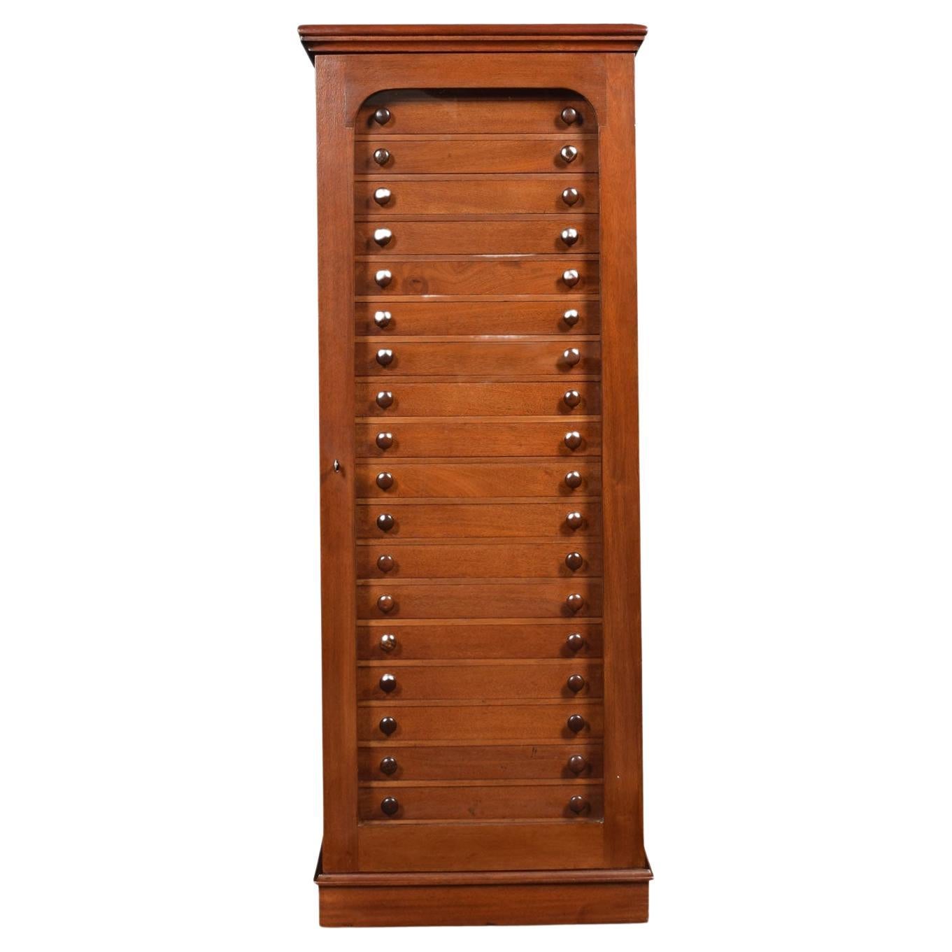 Mahogany collectors cabinet For Sale