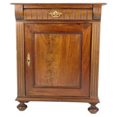 Mahogany Console Cabinet with Drawer and Door from Around the Year 1860s