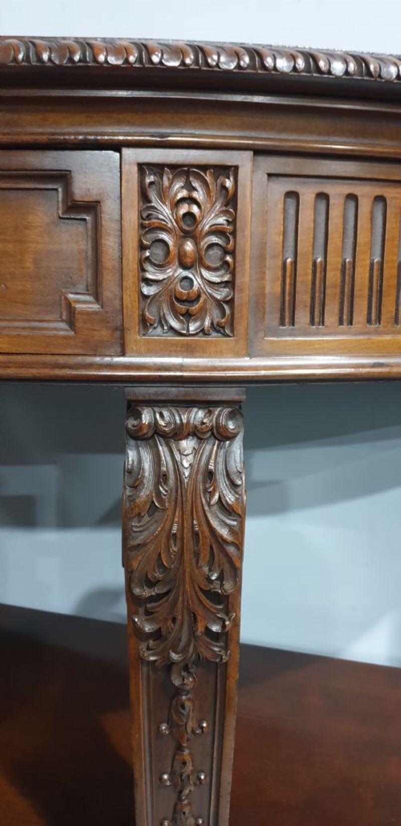 English Mahogany Console Side Table by Gillows of Lancaster For Sale