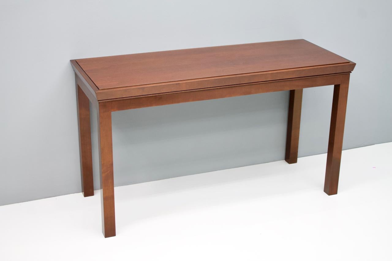 Wood Mahogany Console Table, 1970s For Sale