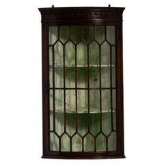 Eckvitrine aus Mahagoni, Glastüren, Großbritannien, Design aus dem 19. Jahrhundert