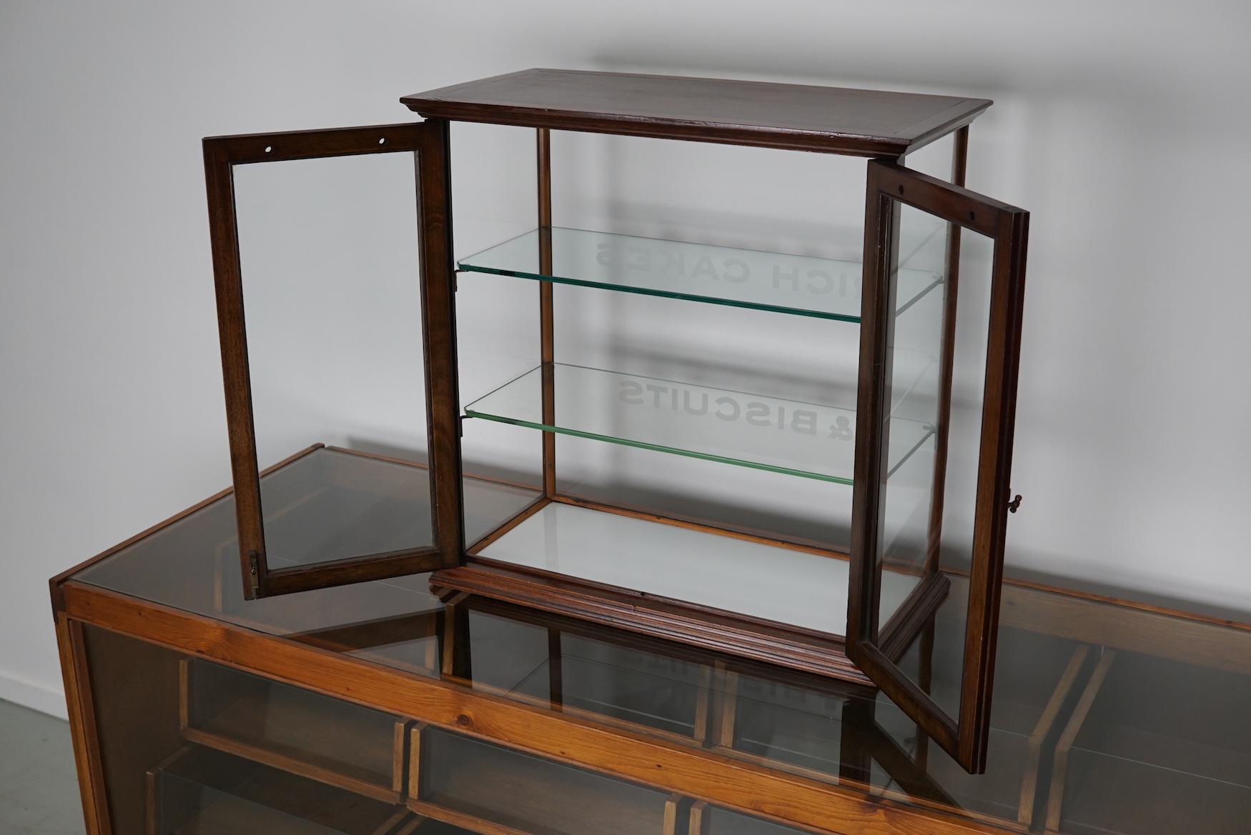 Mahogany Counter Top Cake & Biscuits Shop Display Cabinet, circa 1900 For Sale 7