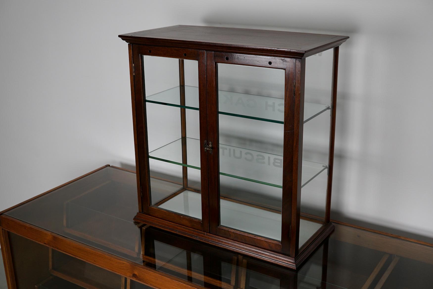 Mahogany Counter Top Cake & Biscuits Shop Display Cabinet, circa 1900 For Sale 8