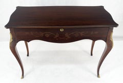 Mahogany Country French Bronze Mount 1 Drawer Console Hall Entry Table MINT