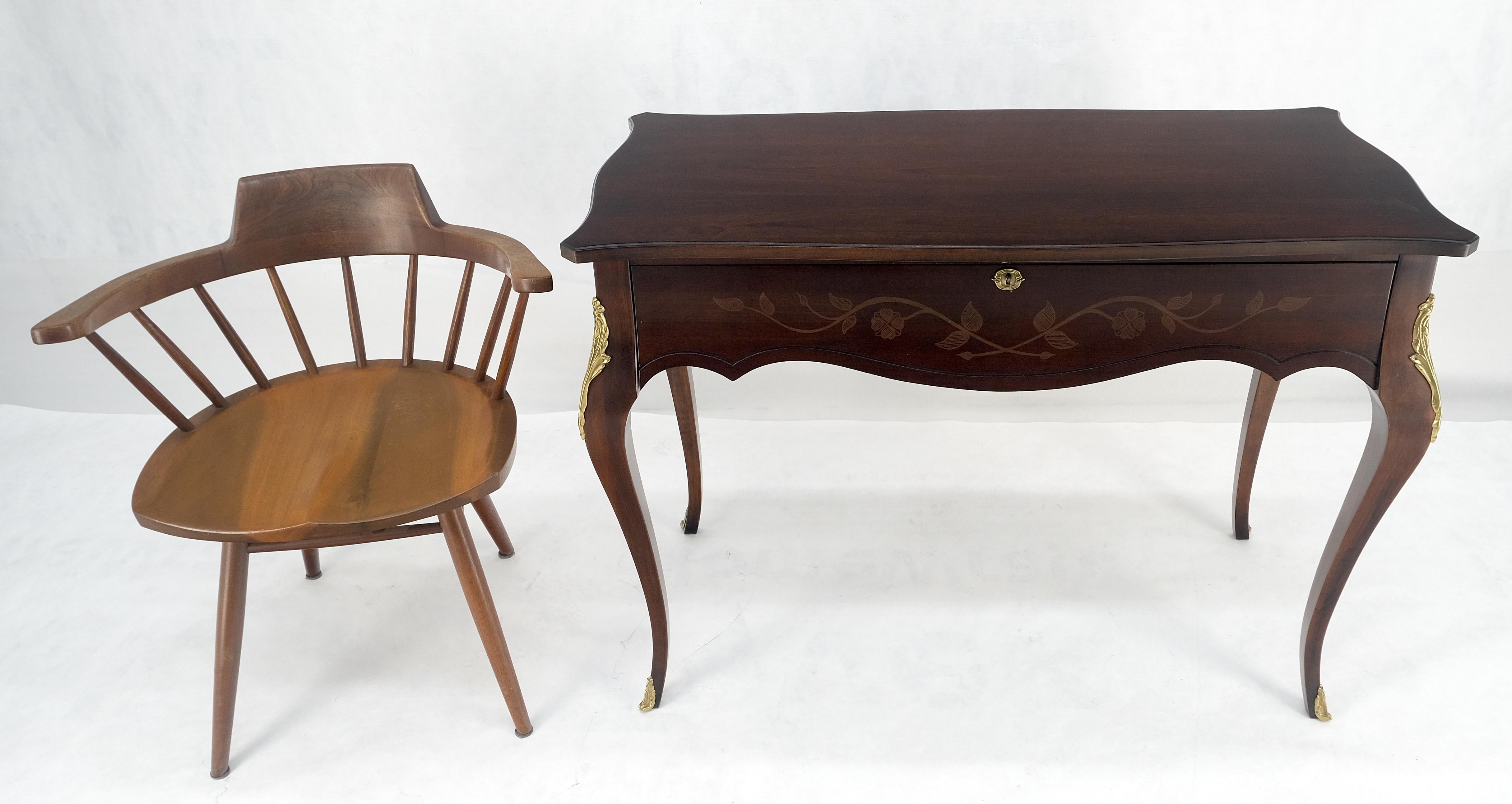 Bronzo Tavolo da ingresso con console a 1 cassetto in mogano Country French Bronze Mount MINT in vendita