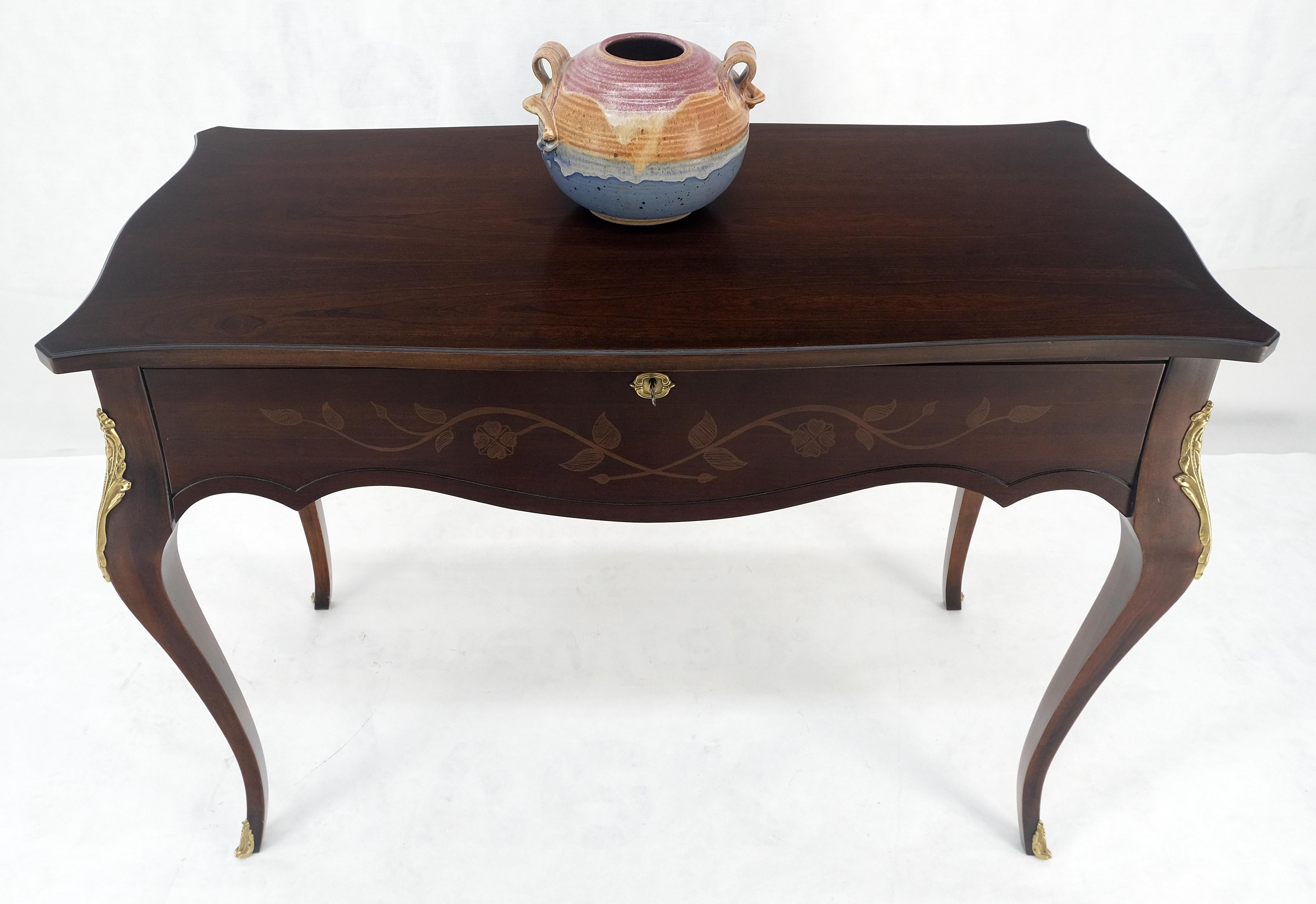 Tavolo da ingresso con console a 1 cassetto in mogano Country French Bronze Mount MINT in vendita 1