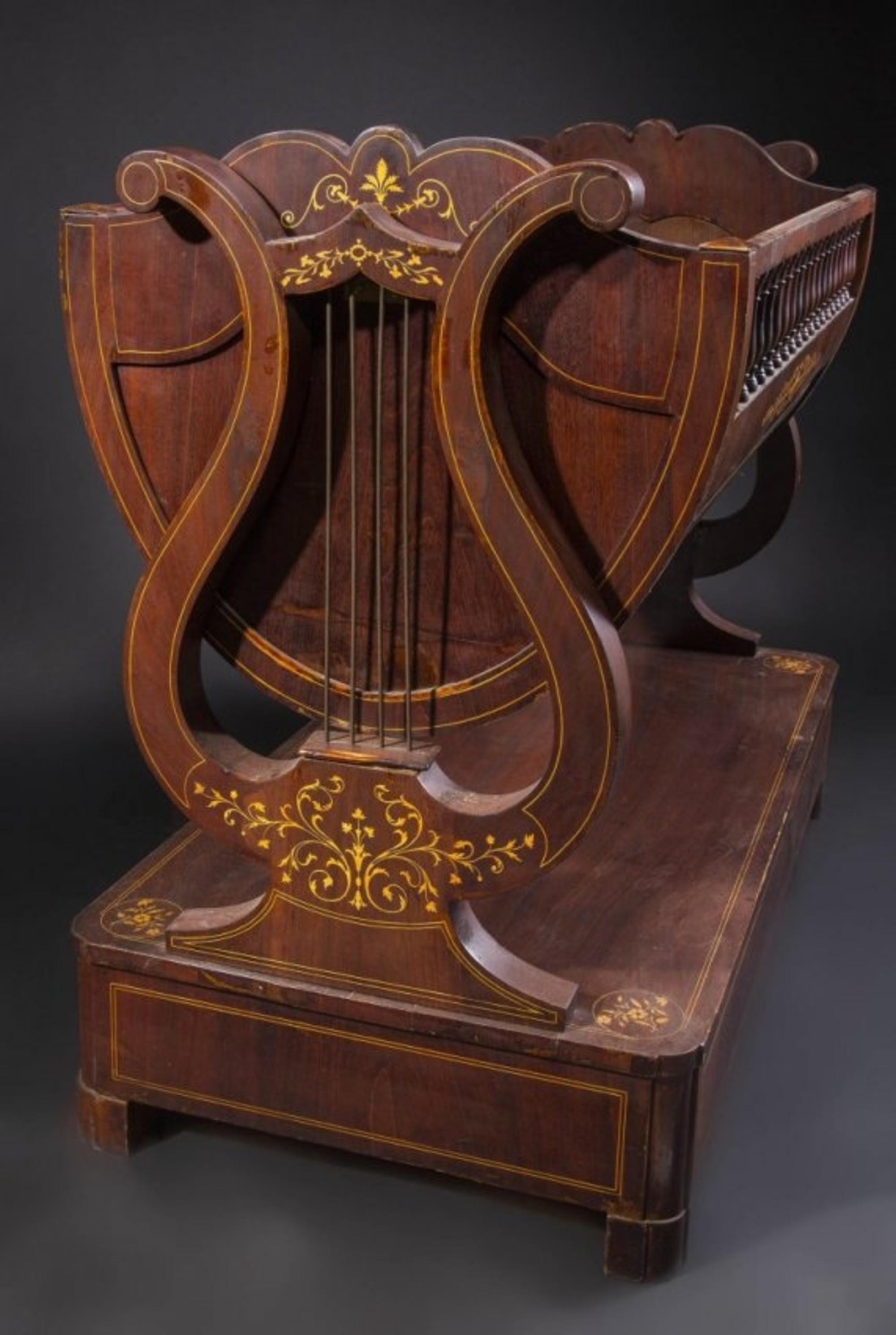 Wood Mahogany Cradle, Louis Philippe or North European Neoclassical, Mid-19th Century For Sale