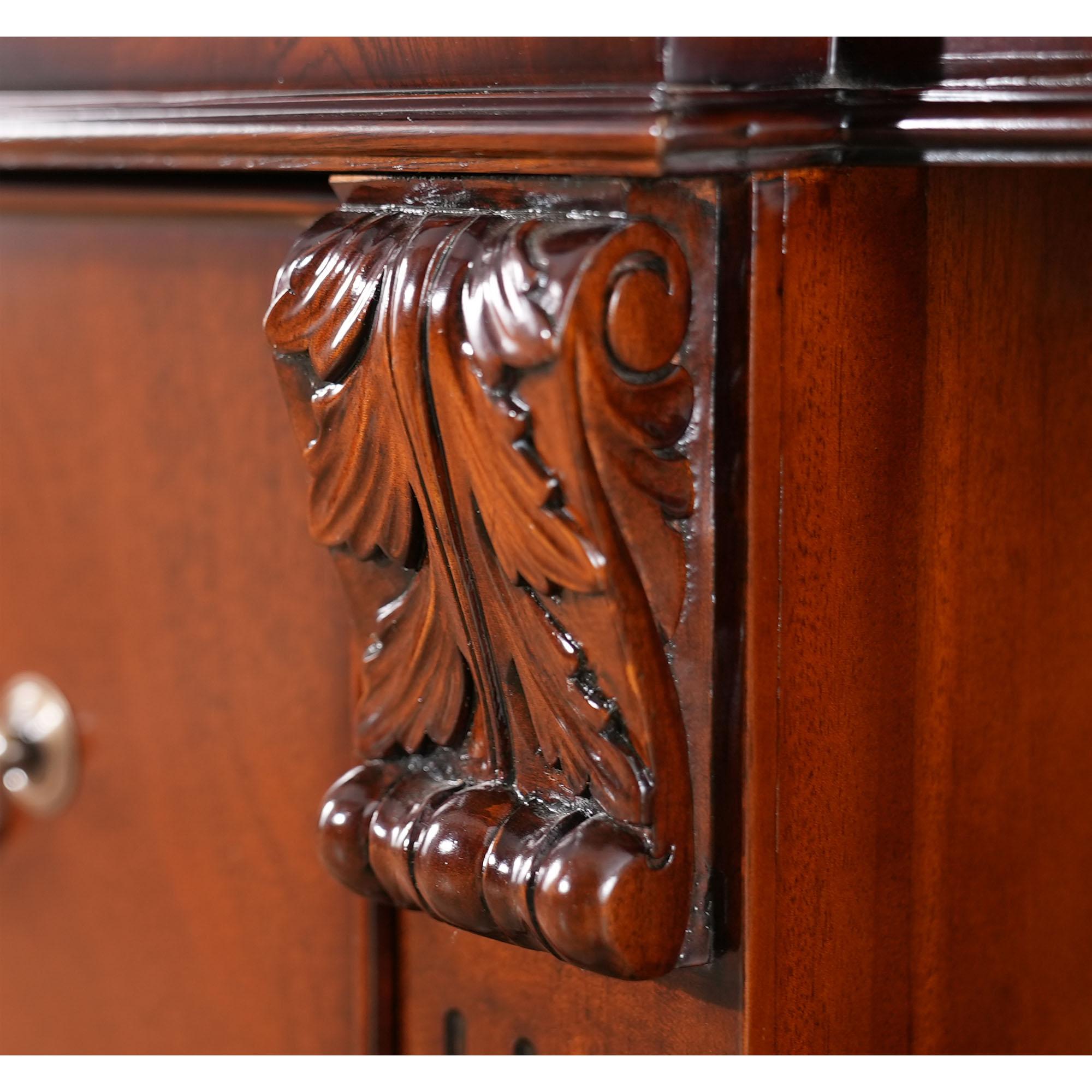 Mahogany Credenza with Pullout Slide For Sale 1