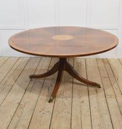 Mahogany cross banded circular dining table