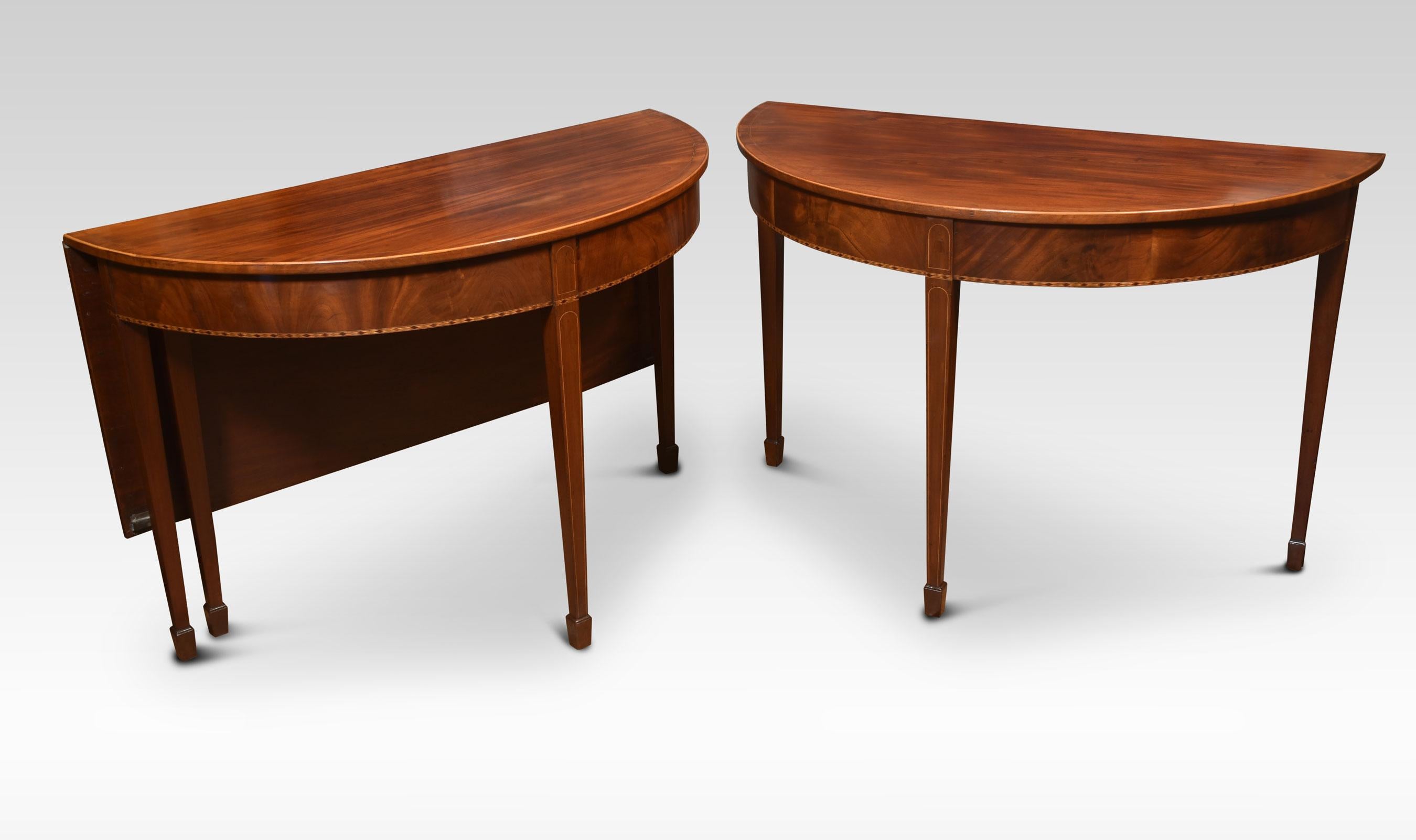 British Mahogany D-End Dining Table For Sale
