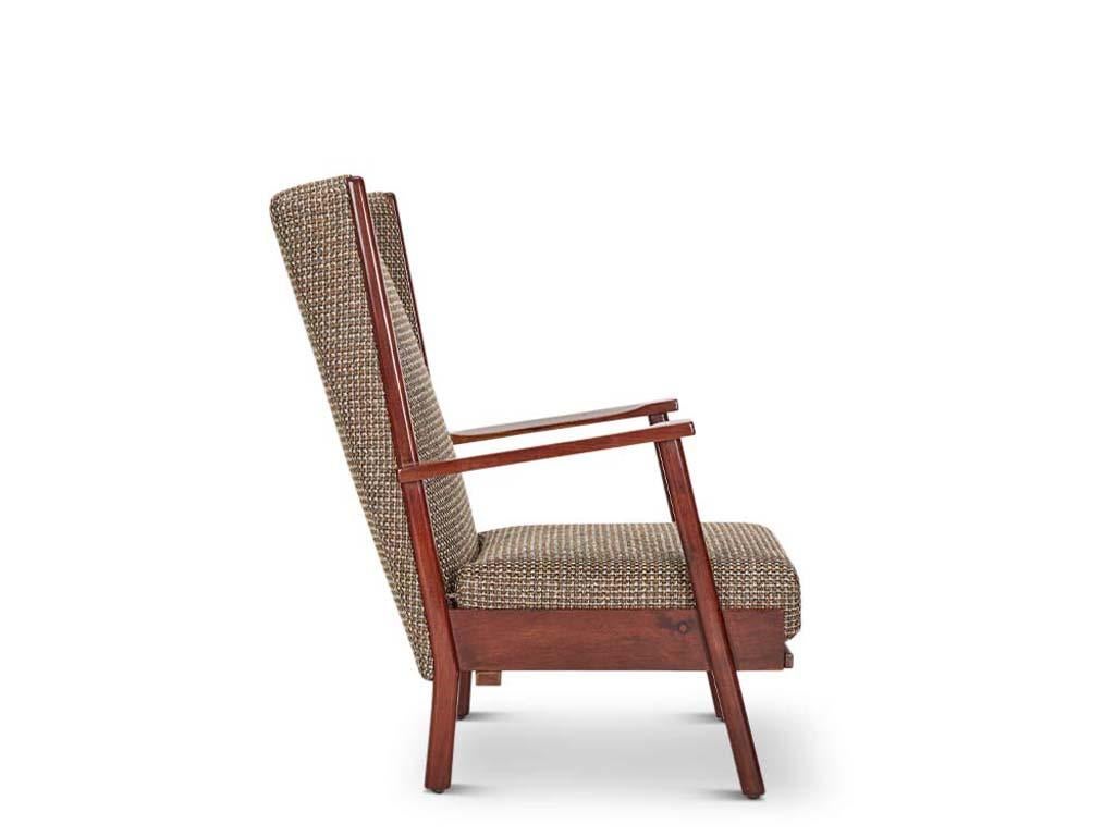 Mid-Century Modern Mahogany Danish Lounge Chair For Sale