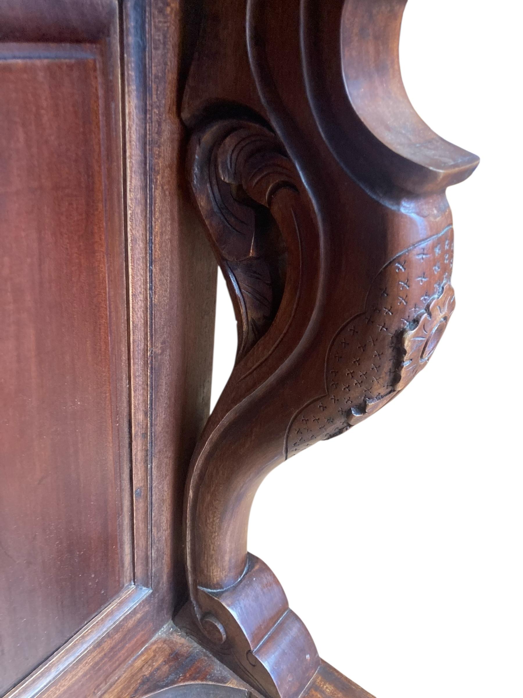 Victorian Mahogany Davenport Desk or Bureau With Faux Red Leather Sloped Writing area. For Sale