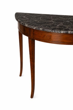 Mahogany Demilune Console