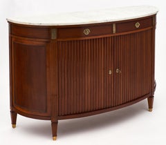Mahogany Demilune Louis XVI Style Buffet