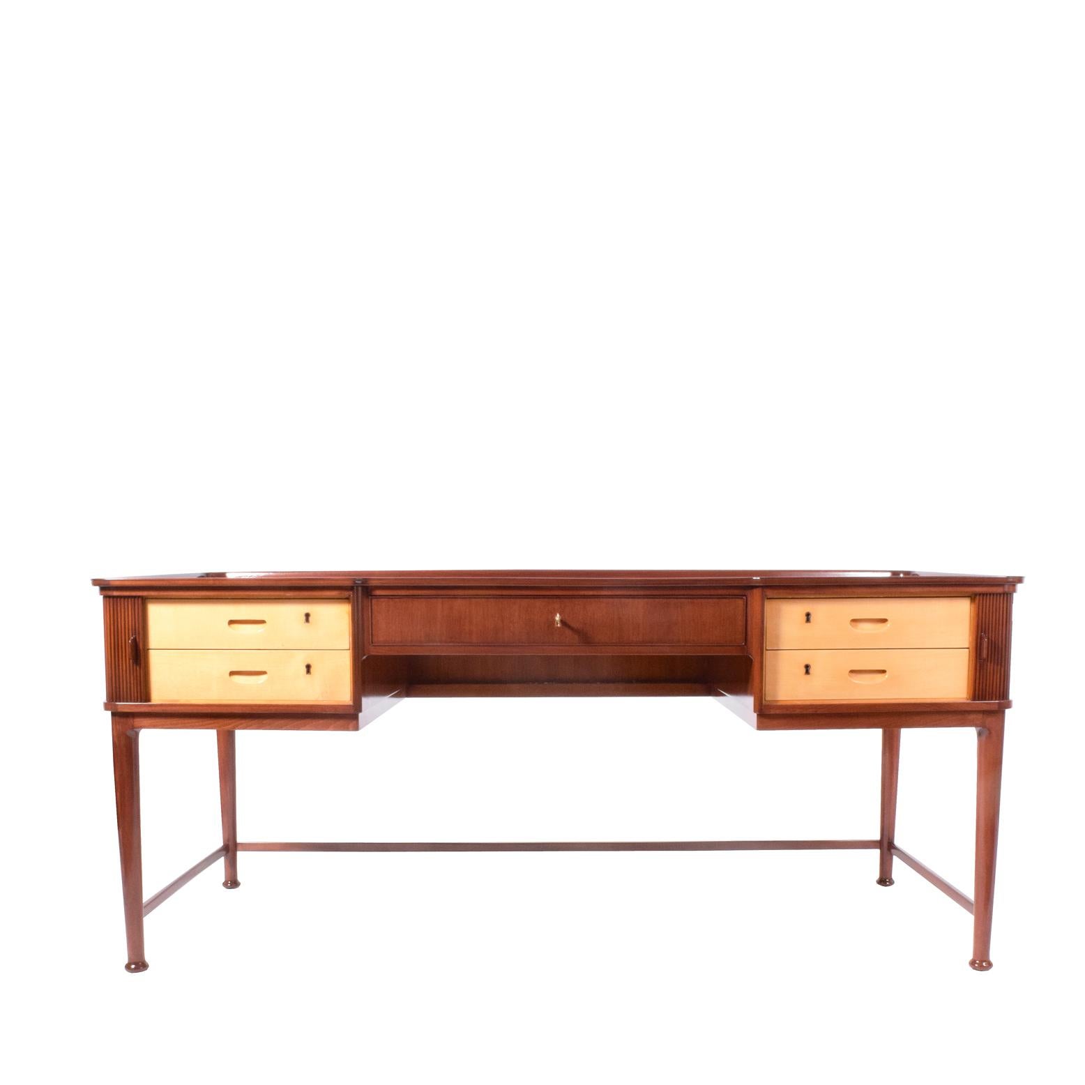 Scandinavian Modern Mahogany Desk, Attributed to Josef Frank