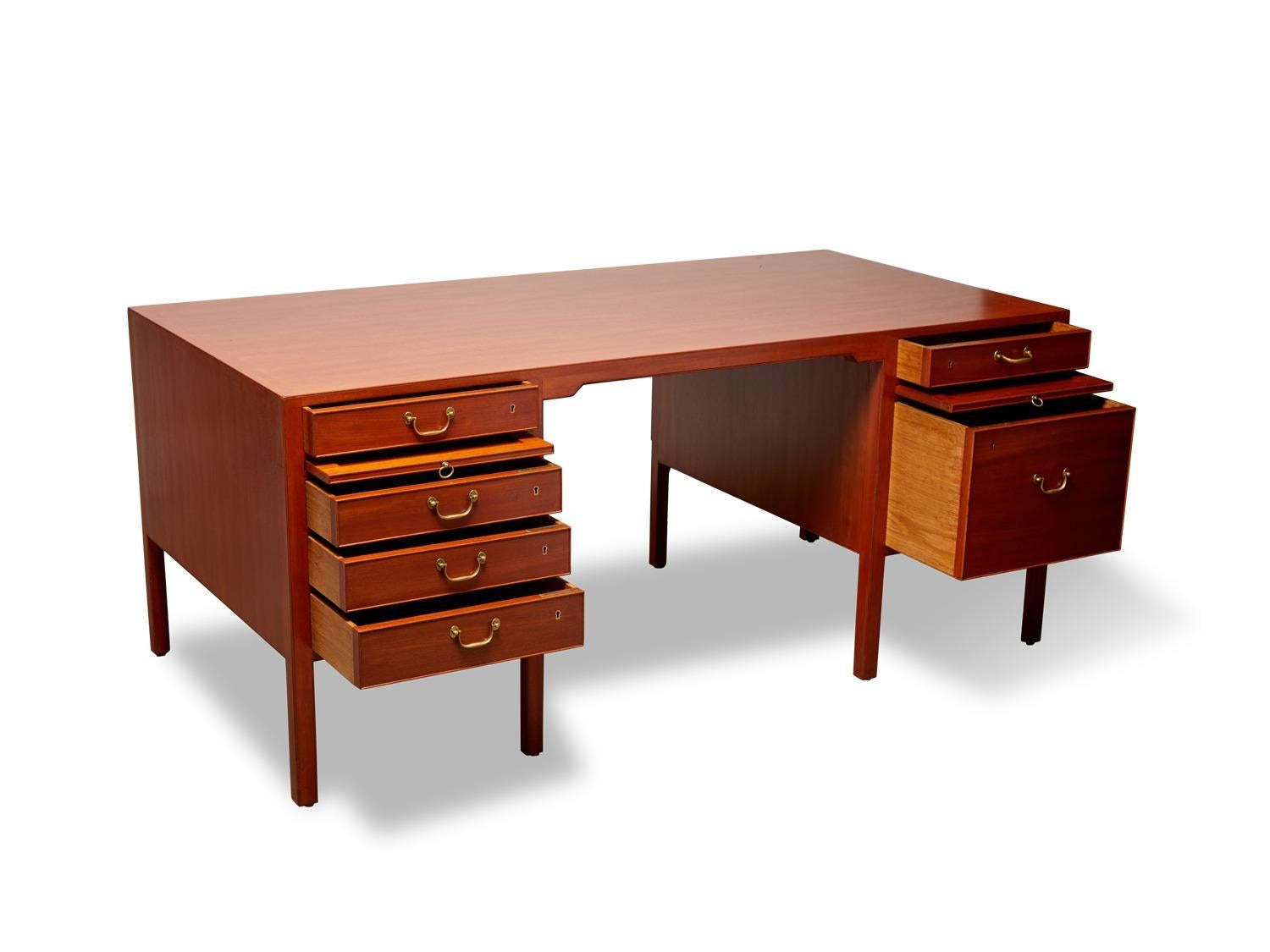 Mid-Century Modern Mahogany Desk by Ole Wanscher