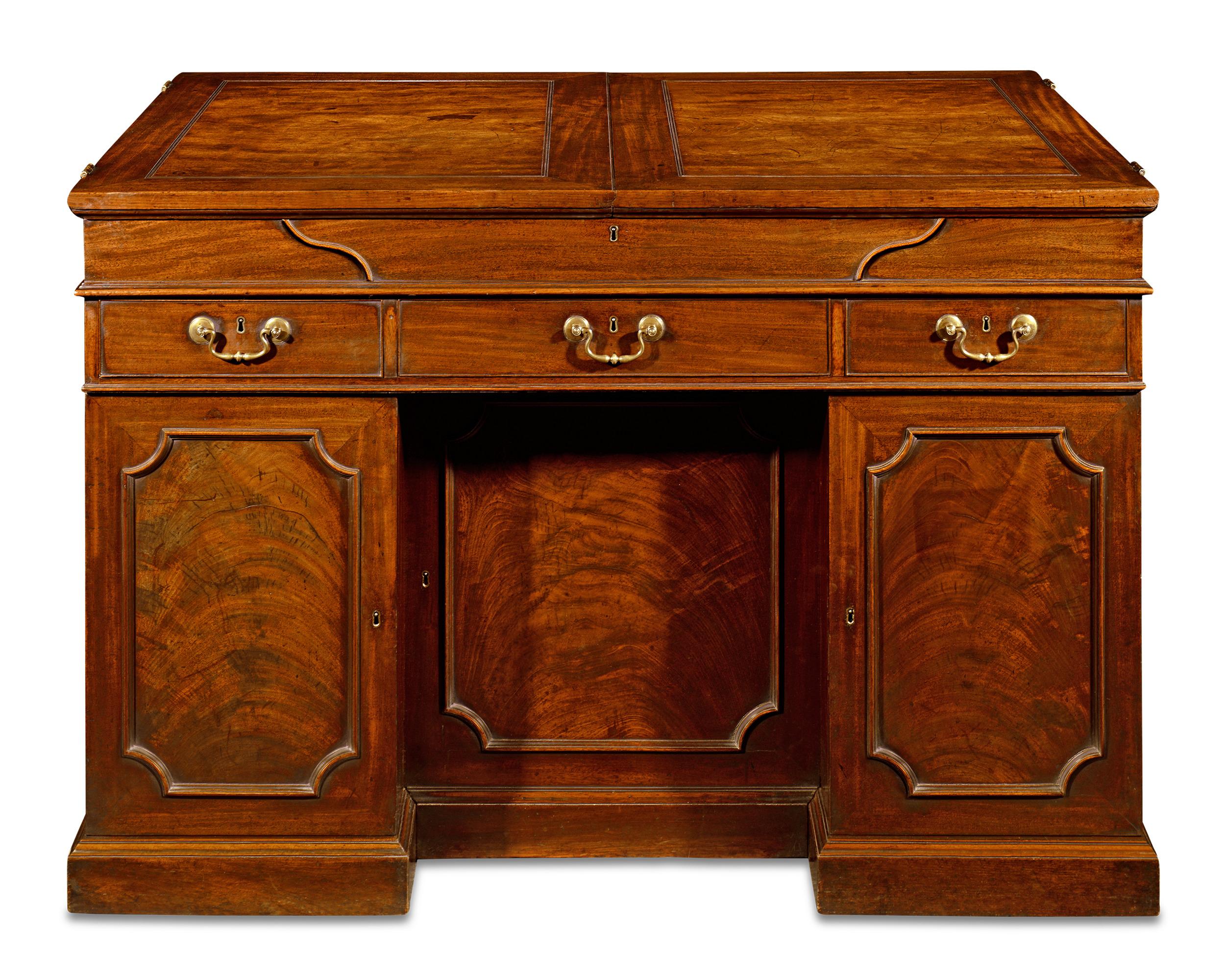 18th Century and Earlier Mahogany Desk by Thomas Chippendale For Sale