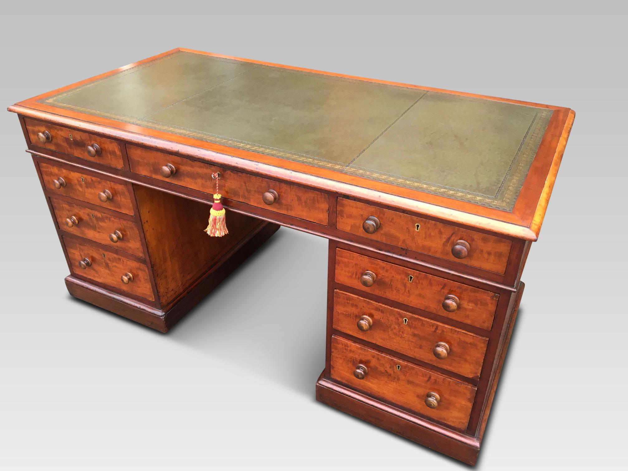 Mahogany Desk, English, circa 1850 In Good Condition In Honiton, Devon