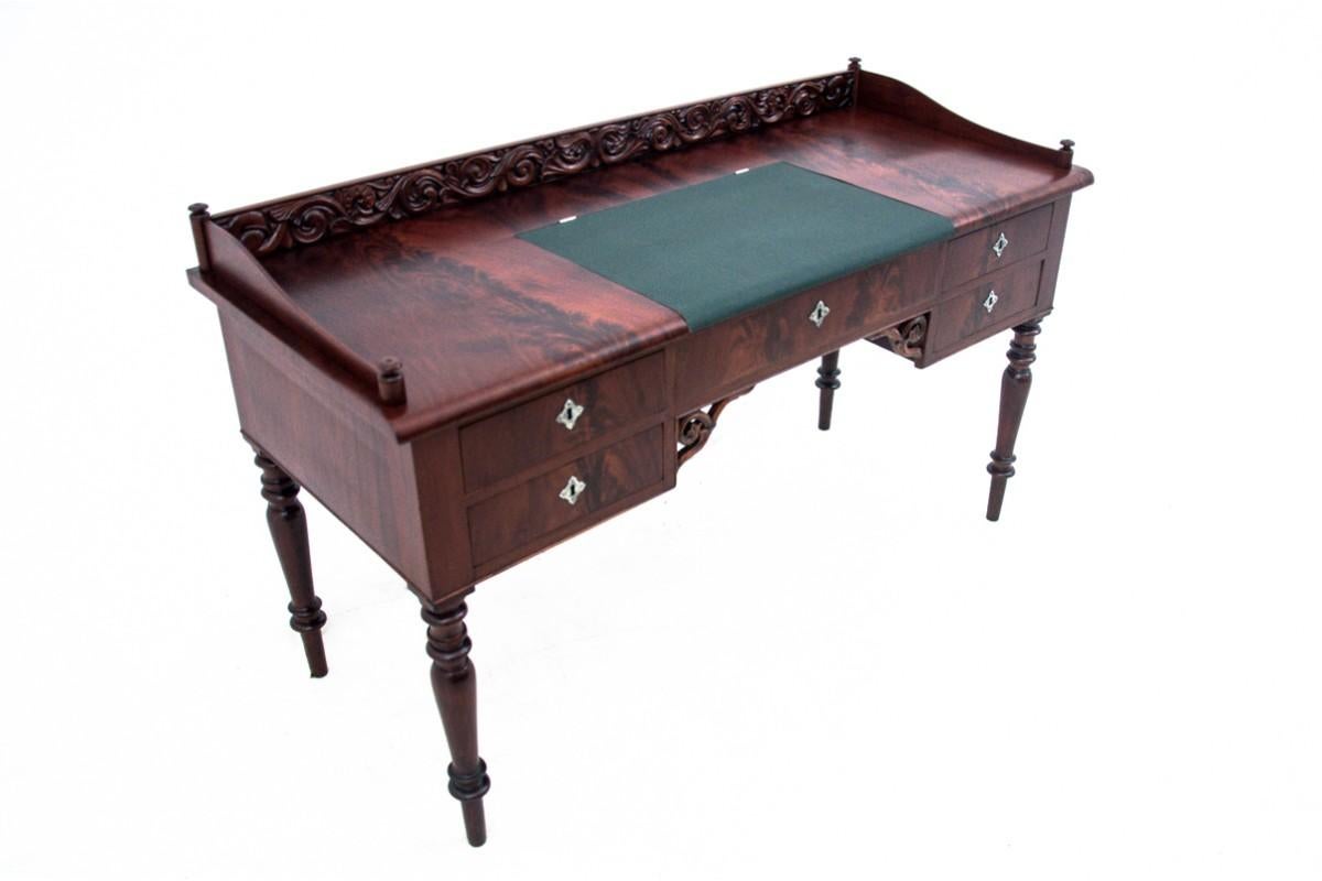 Louis Philippe Mahogany Desk, Northern Europe, circa 1880, After Restoration