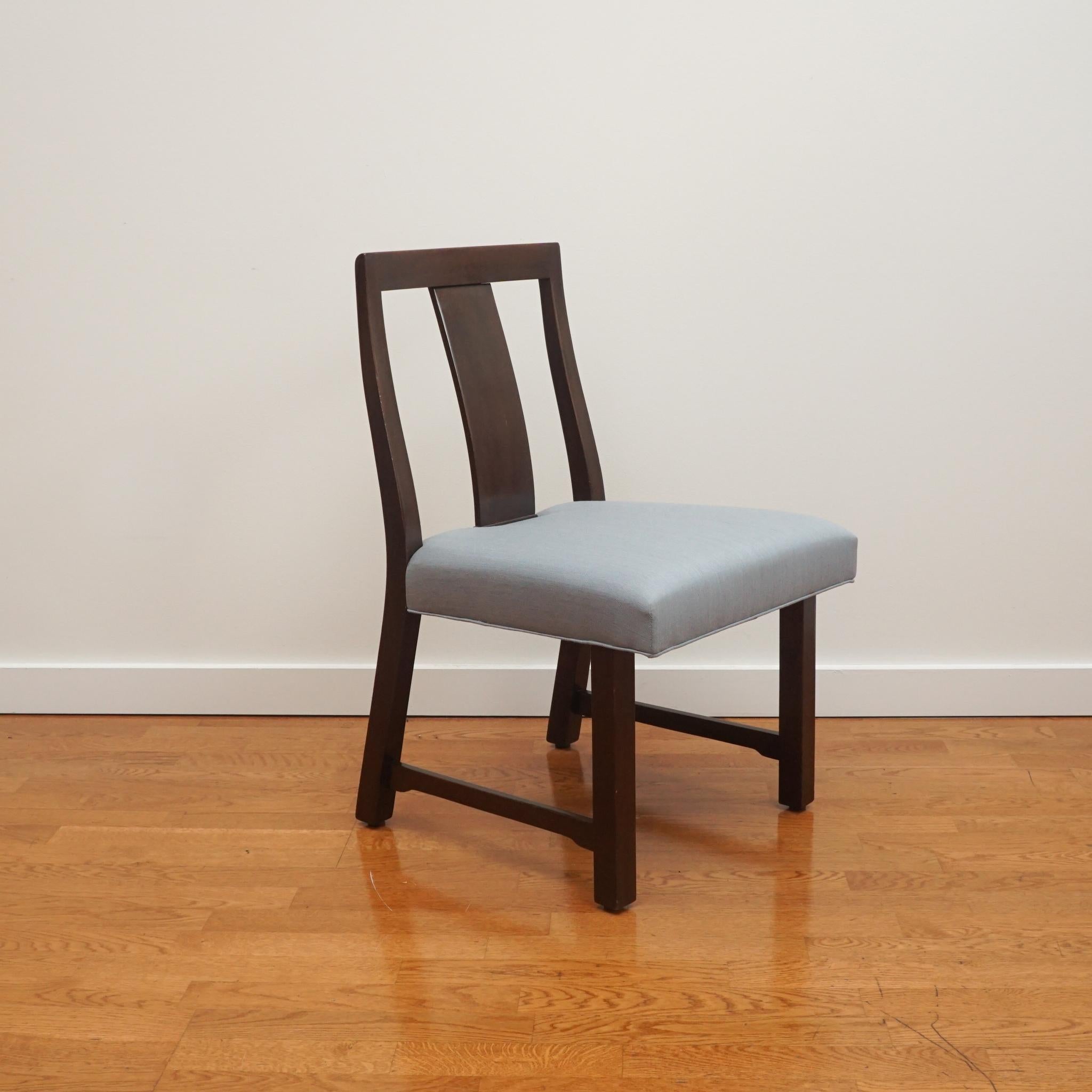 Machine-Made Mahogany Dining Chair by Edward Wormley for Dunbar '4 Available' For Sale
